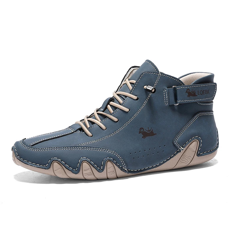 All-Season Men's Leather Loafer Sneakers — Outdoor Walking Casual Comfort Shoes — view 10 of flats & loafers