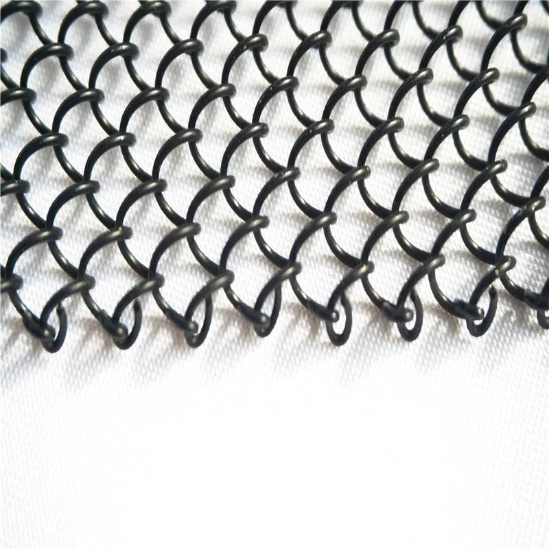 Custom Stainless Steel Fireplace Decorative Curtains – Metal Coil Mesh Drapery