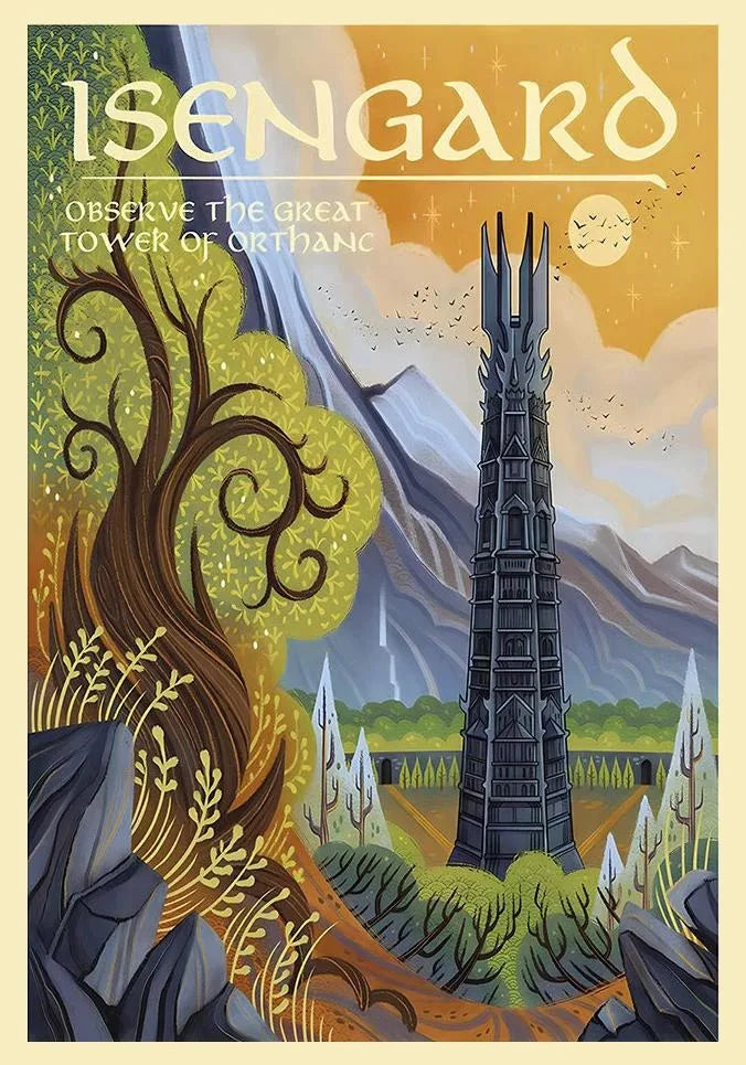 Middle-Earth Travel Canvas Poster — Vintage Lord of The Rings Fantasy Movie Wall Art
