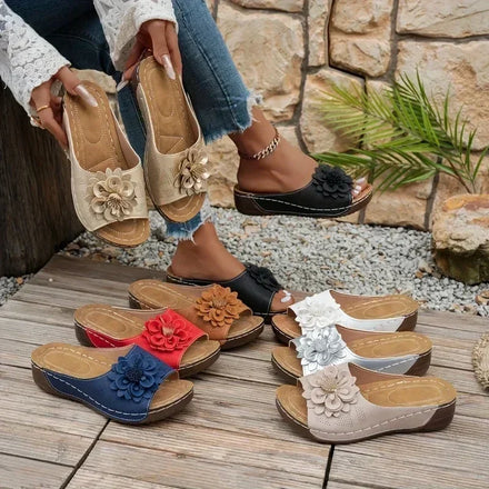 Low-Platform Slipper Slides — Elegant Fashion Sandals for Casual Wear — view 1 of sandals & slides