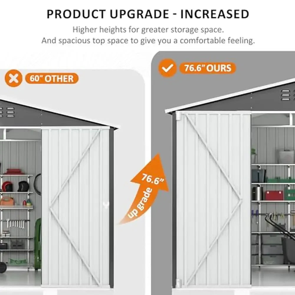 Heavy-Duty Metal Garden Shed – Reinforced Outdoor Storage (8x12 FT)