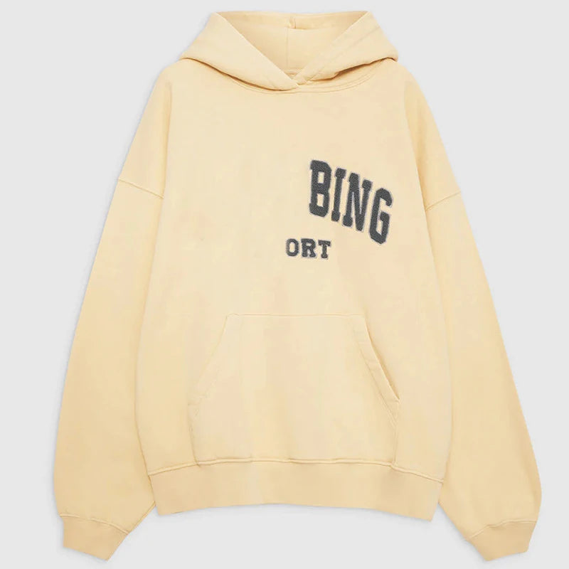 Women's Classic Letter Sweatshirt – Casual Cotton Crew Neck Pullover Hoodie
