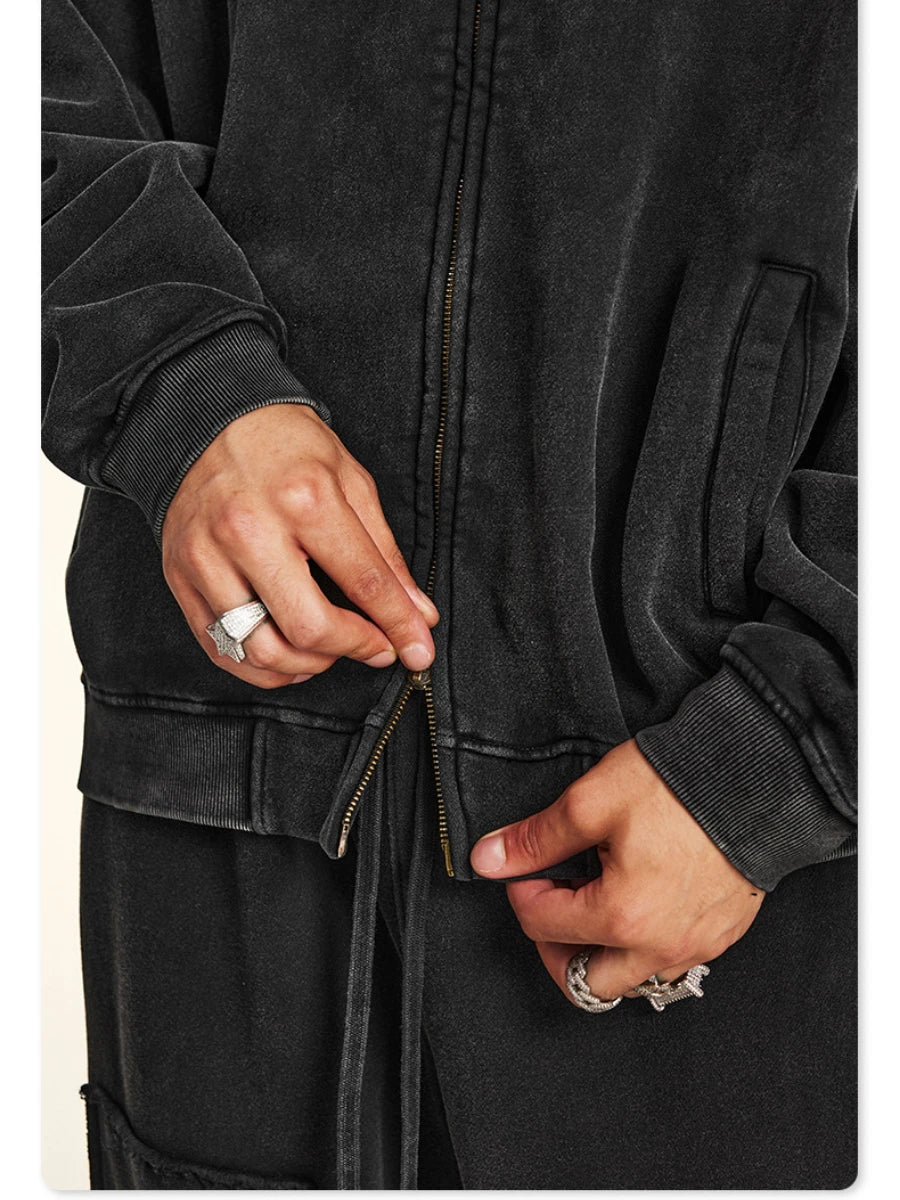 Oversized Couple Sweatshirt Hoodie Set – Thick Warm Fleece for Autumn & Winter