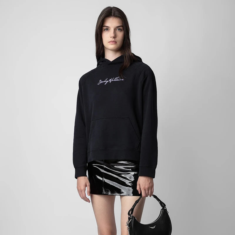 Women's Loose Fit Fleece Sweatshirt – Chic Casual Long Sleeve Hoodie