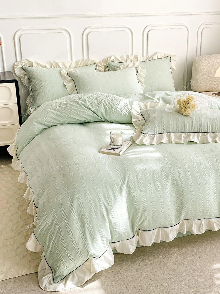 /Jacquard four-piece set of cotton sheets bedding