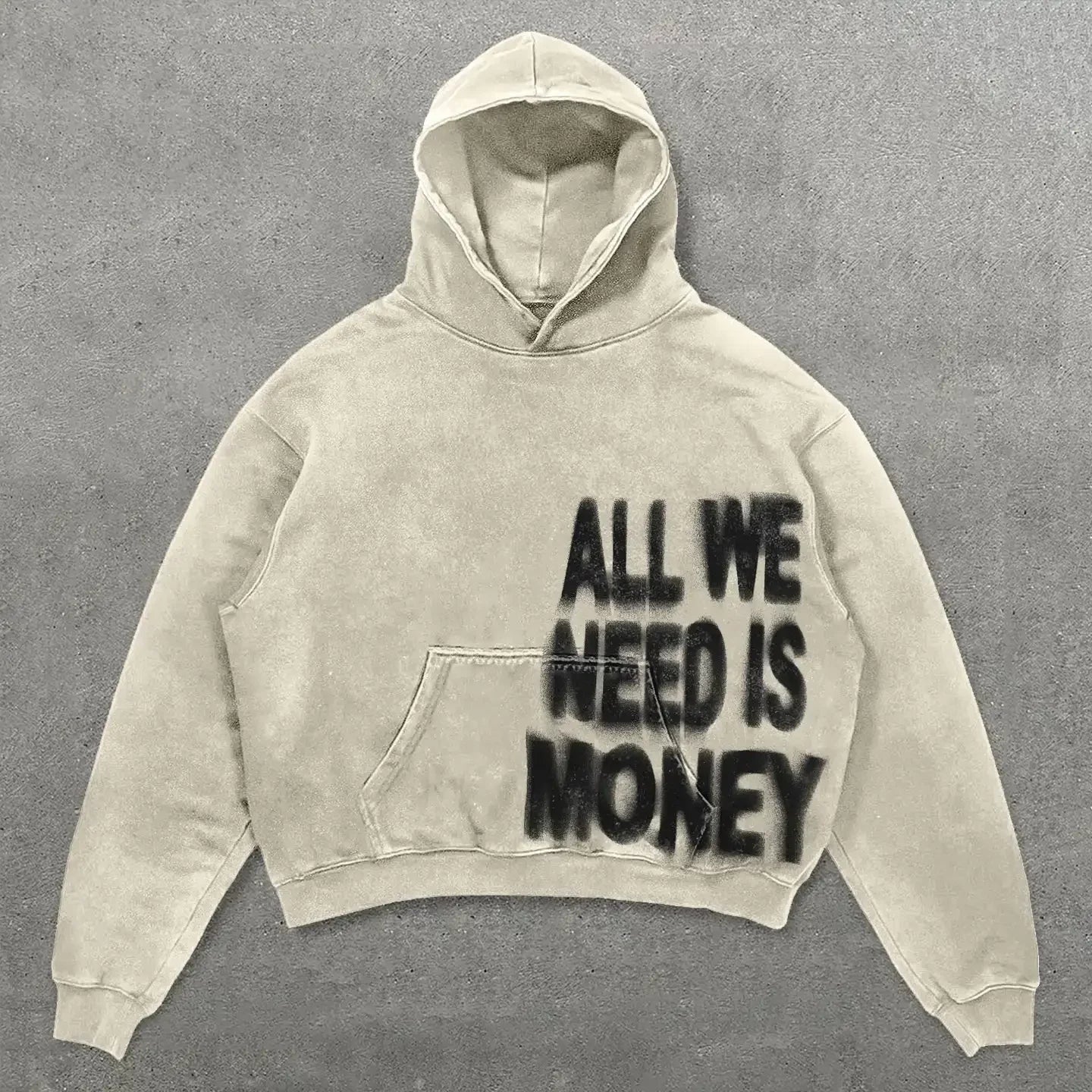 Women’s Y2K Graphic Oversized Hoodie – High Street American Gothic Streetwear for Couples