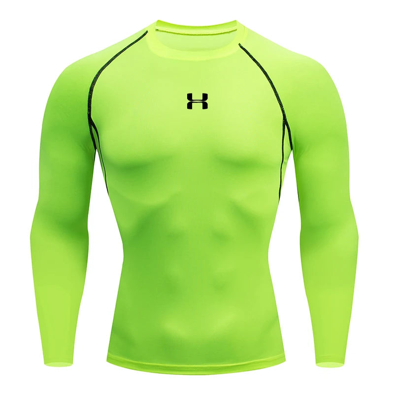 Men’s Running Compression Tee — Long-Sleeve Athletic Rashguard & Training Shirt — view 18 of sports & fitness