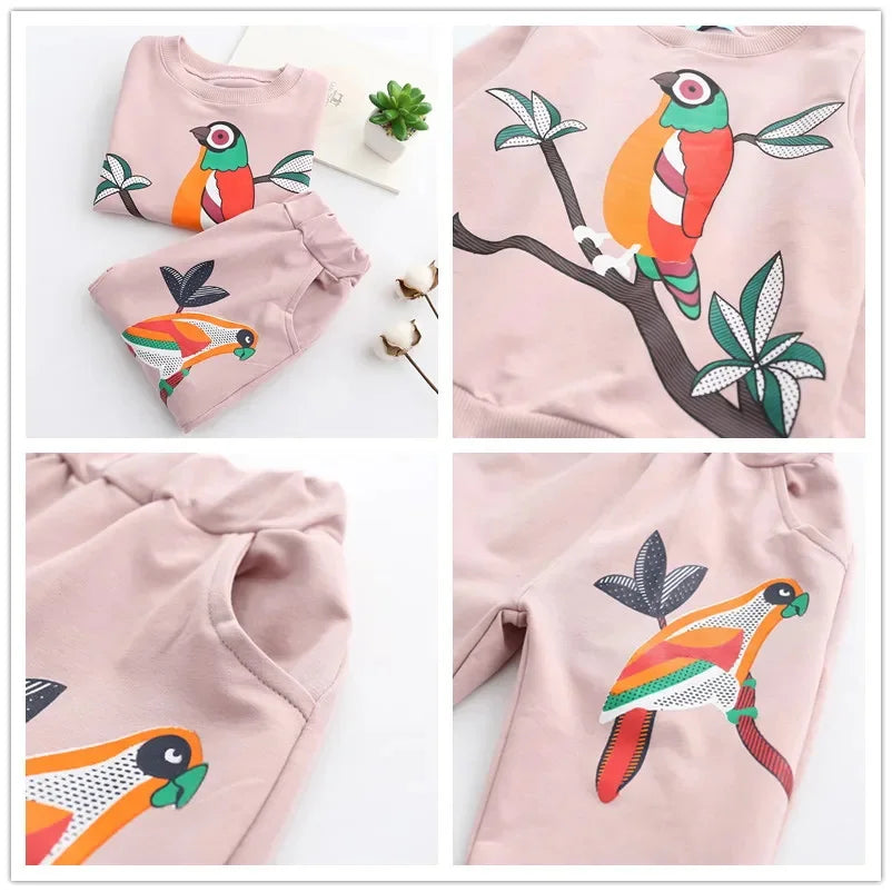 LZH Spring Autumn Sets For Boys Girls Toddler Kids Children's Clothes Tracksuit Top And Bottom