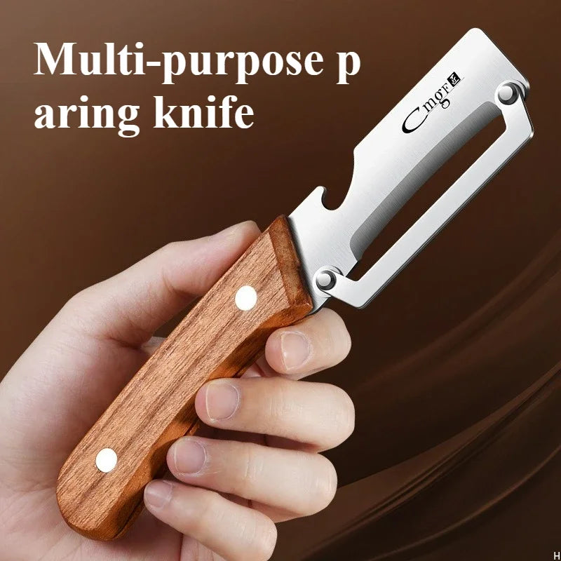 Stainless Steel Peeler with Wooden Handle — Smooth-Operation Fruit & Vegetable Peeler — view 7 of kitchen gadgets