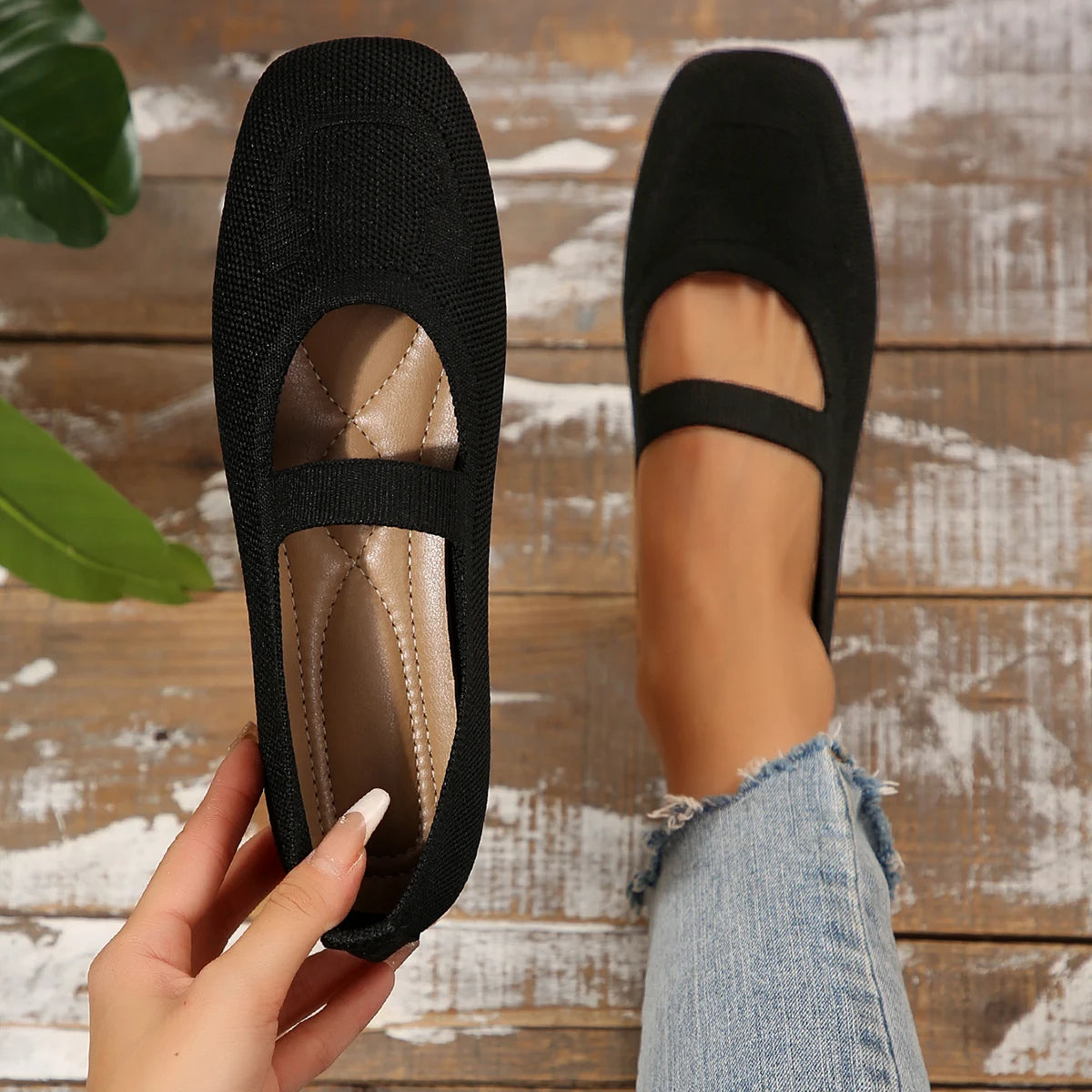 Flats & Ballet — Knit Soft Loafer Flats, Lightweight Breathable Summer Slip-Ons — view 6 of flats & ballet