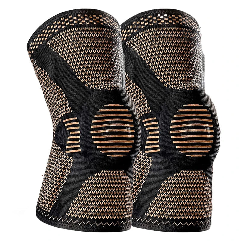 Orthopedic Knee Compression Sleeve — Copper Nylon Patella Stabilizer — view 8 of braces & support