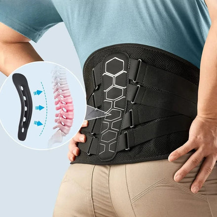 Lower Back Brace with Hexagonal Lumbar Support — Doctor-Recommended Posture