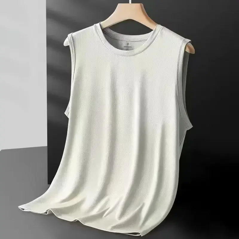 Men's Ice Silk Mesh Tank Top — Lightweight Breathable Sleeveless Summer Vest — view 8 of men's clothing