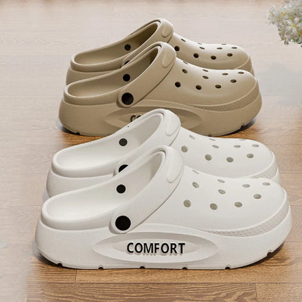 Hollow-Top Indoor-Outdoor Slippers — Anti-Slip Couple Slides — view 1 of sandals & slides