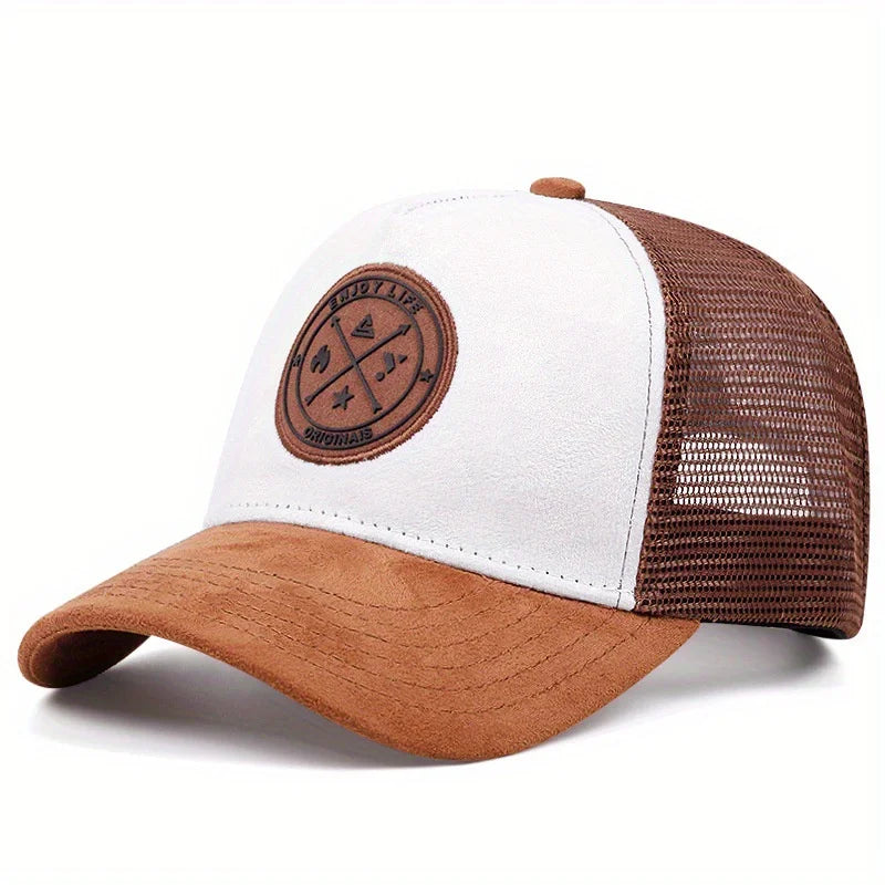 Summer Mesh Baseball Cap ENJOY LIFE — Breathable Snapback Trucker Hip-Hop Patch Hat Unisex — view 20 of hats & caps