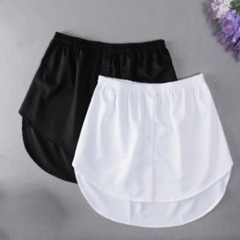 Shirt Extenders Removable Bottom Skirt Women's Fake Shirt Shirt Hem Extended Mini Skirt Layered Underlayer