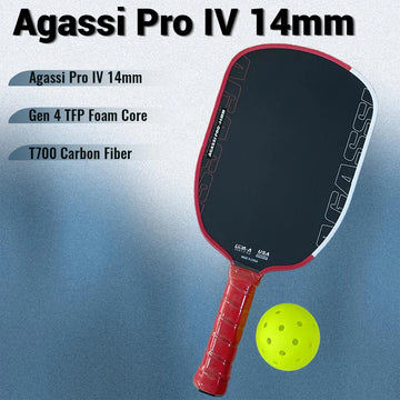 Agassi Pro Gen 4 Pickleball Paddle (T700 Carbon Fiber) – TFP Foam Core for Power & Spin — view 1 of sports & fitness