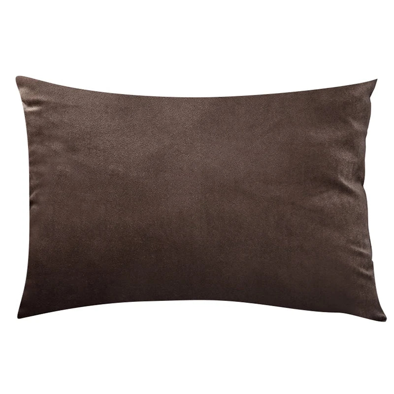 Velvet Plaid Cushion Cover — 30×50 cm Nordic Decorative Pillowcase for Sofa & Bed