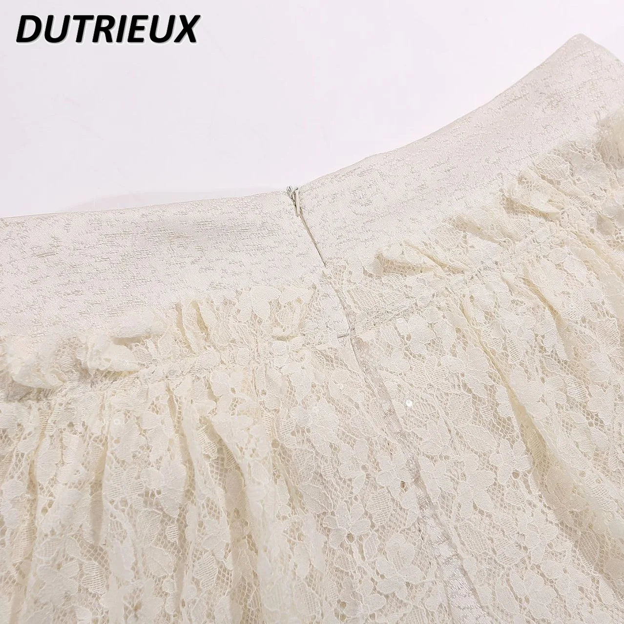 Sweet Cute Fashion Spring and Summer Women's Mini Skirts 2024 New Lace Girl Simple Elegant Short