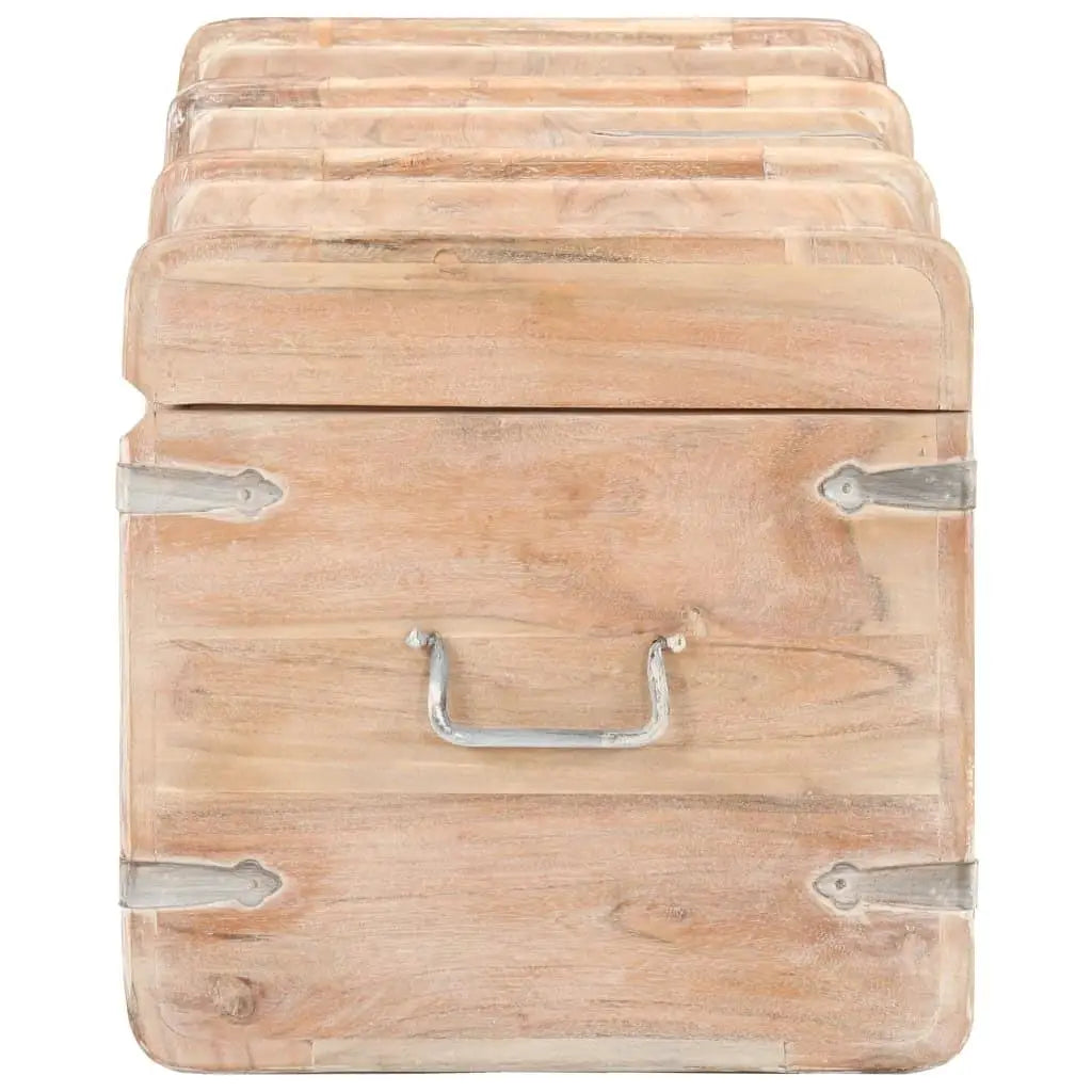 Solid Acacia Wood Storage Chest – 35.4"x15.7"x15.7" Durable & Stylish Organizer