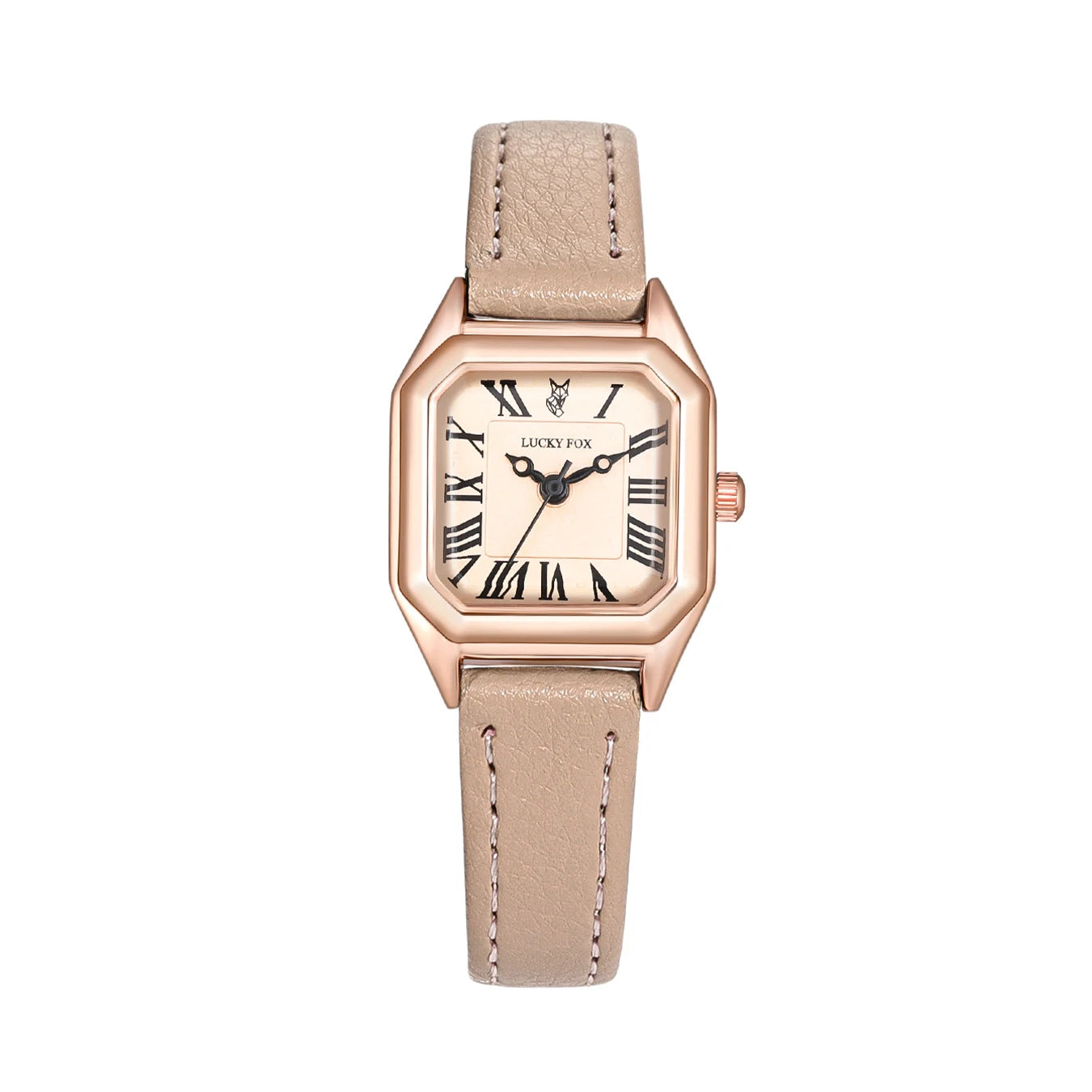 Women's Vintage Square Watch — Fashion Leather Strap Quartz Wristwatch — view 11 of watches