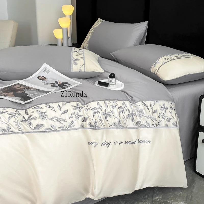 *Home textile four-piece set of pure cotton bedding light luxury style