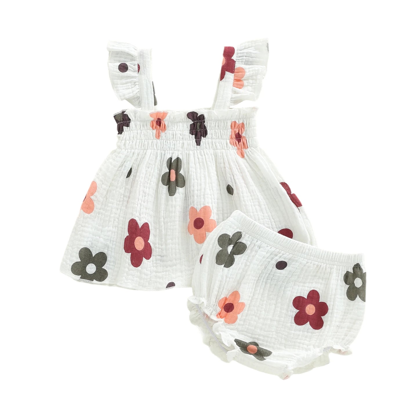 Toddler Girl Floral Ruffle Top & Shorts Set - Boutique-Style Summer Outfit — view 7 of toddler sets