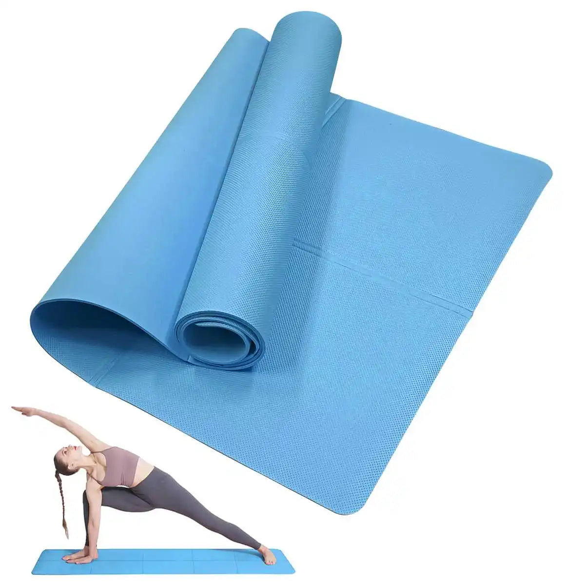 Yoga Mat — 4mm EVA Foam Yoga & Pilates Mat, Cushioned Gym Floor Workout — view 10 of sports & fitness