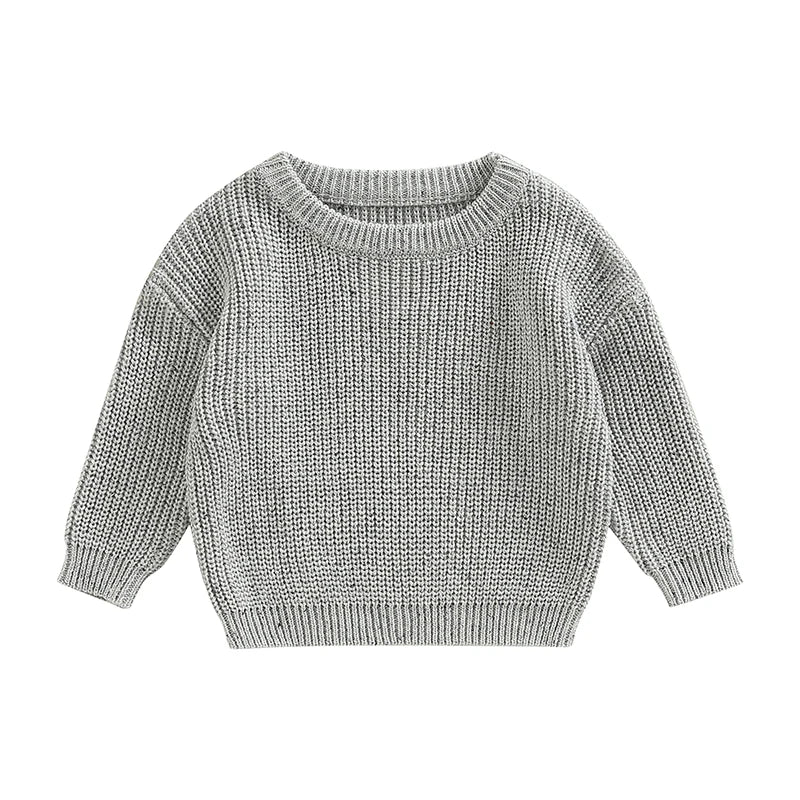 Kids Unisex Polka Dot Crewneck Sweater - Long Sleeve Pullover Top — view 8 of kids tops