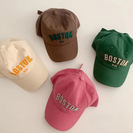 Kids Embroidered Letters Baseball Cap - Korean-Style Varsity Cap for Boys & Girls — view 1 of kids baseball caps