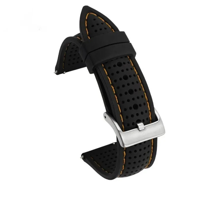 Soft Silicone Rubber Watch Strap — 20mm 22mm 24mm Waterproof Sport Band for Men & Women — view 10 of watch straps