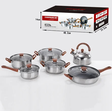 China Supplies Good Quality Traditional Kitchen Set Enamel Kitchenware Stainless Steel South Africa Cast Cookware set