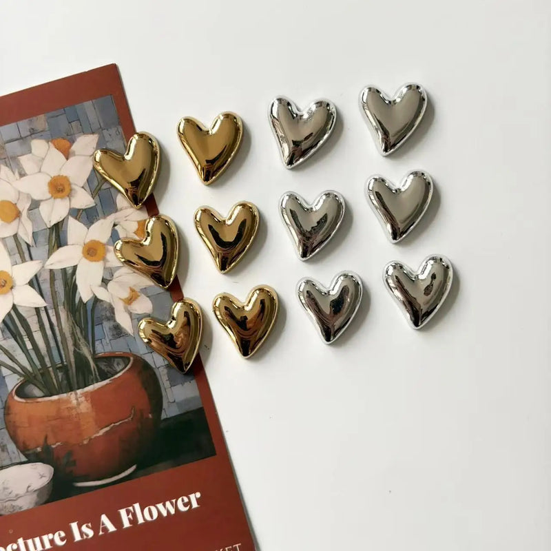 Home Decor Heart-Shaped Fridge Magnets — 6/12 Pcs Cute Decorative Stickers for Kitchen, Home & Office — view 1 of home decor