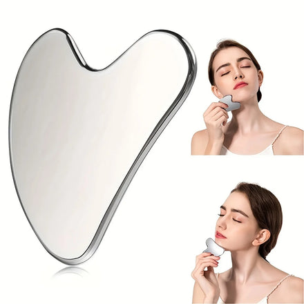 Stainless Steel Gua Sha Board — Facial Contour Skincare Massage Tool — view 1 of personal care