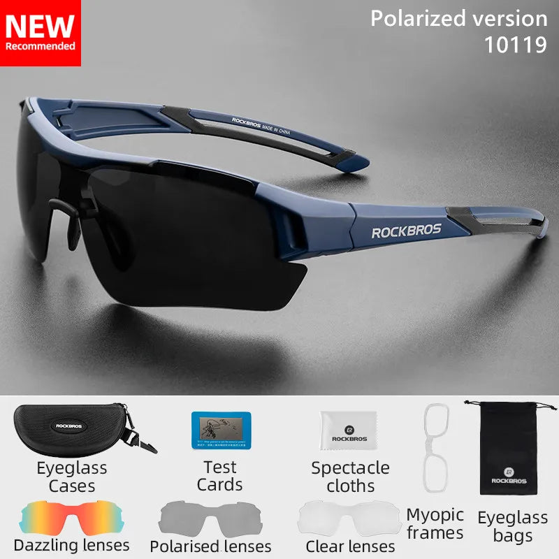 Polarized Sport Cycling Sunglasses — Men's UV400 MTB & Road Bike Glasses — view 11 of sunglasses