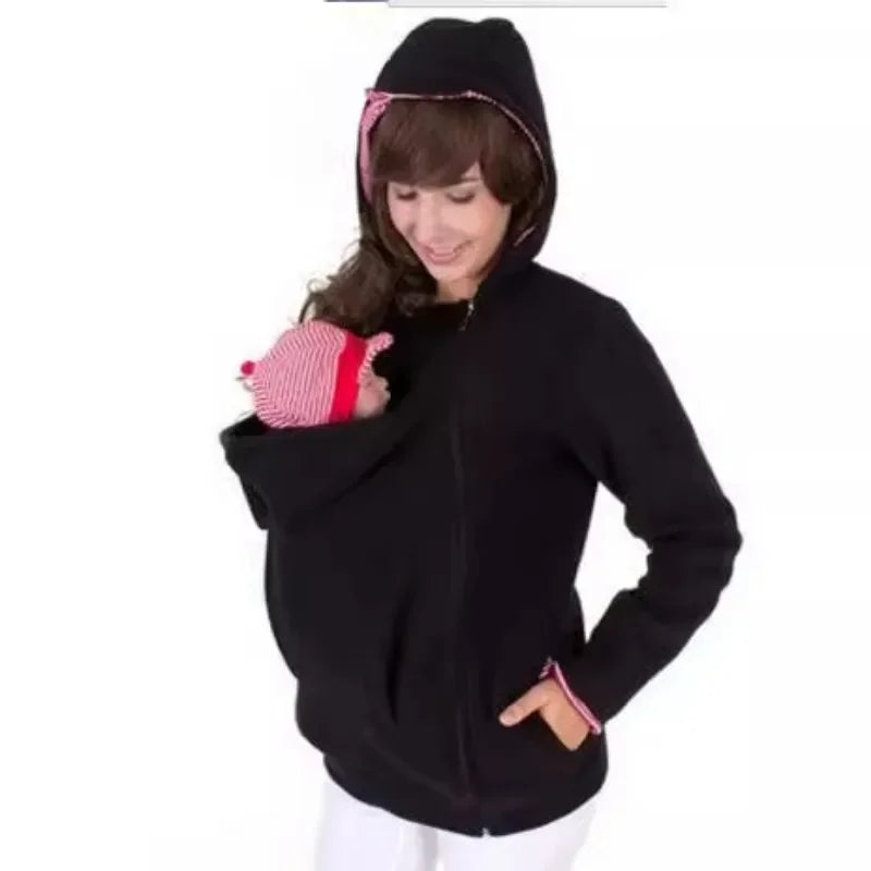 Three-in-One Baby Carrier Sweater Jacket – Multifunctional Removable Kangaroo Hoodie for Autumn & Winter