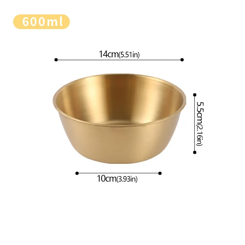 Korean Sauce Bowl with Handle — 304 Stainless Steel Rice, Wine & Seasoning Dish