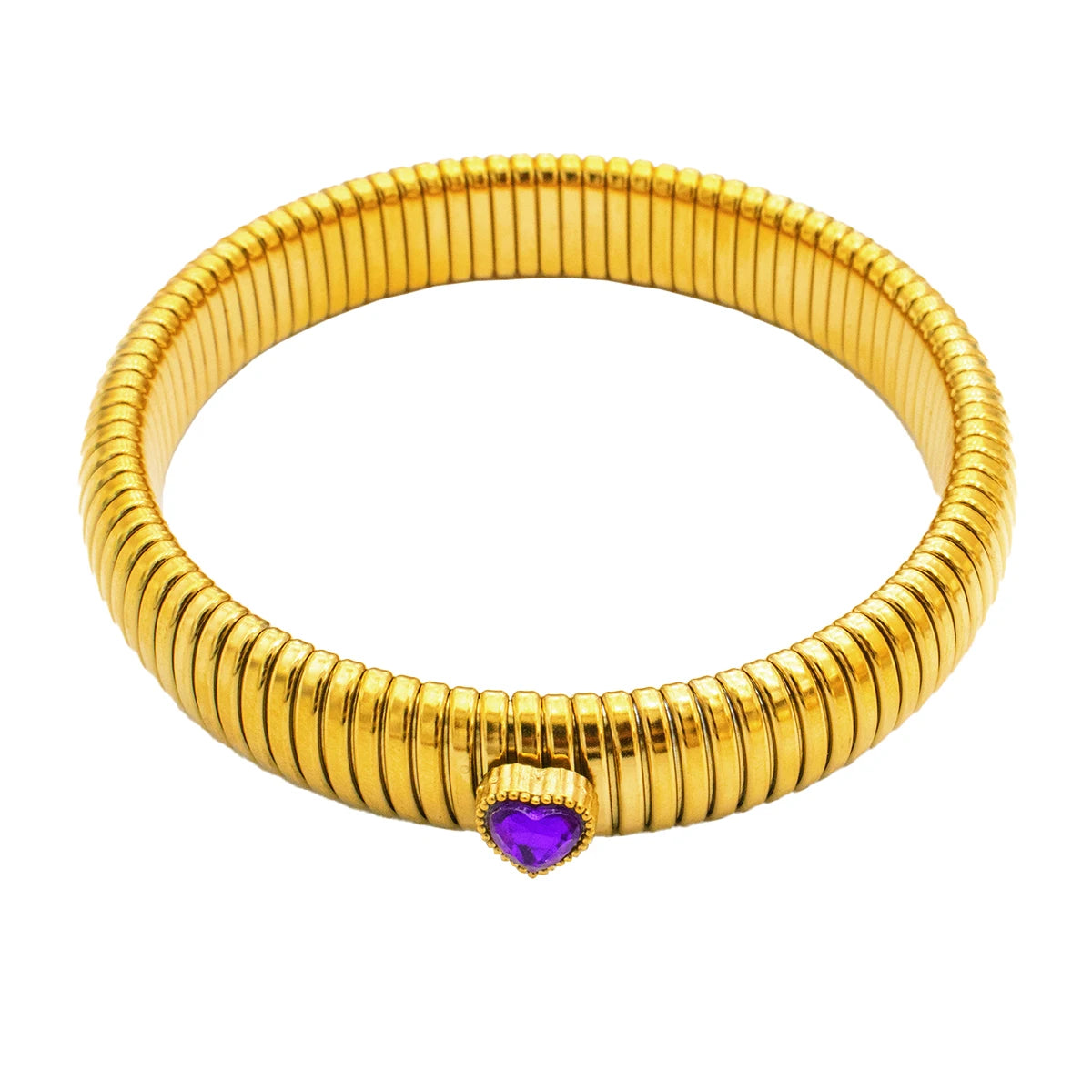 Unisex Waterproof Retro Bracelet — 18K Gold Plated Polished Steel Jewelry