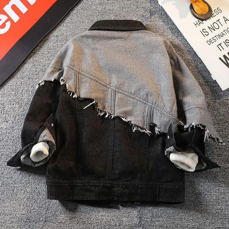 2025 Boys’ Cotton Windbreaker Coat – High-Quality Lapel Overcoat for Spring & Autumn