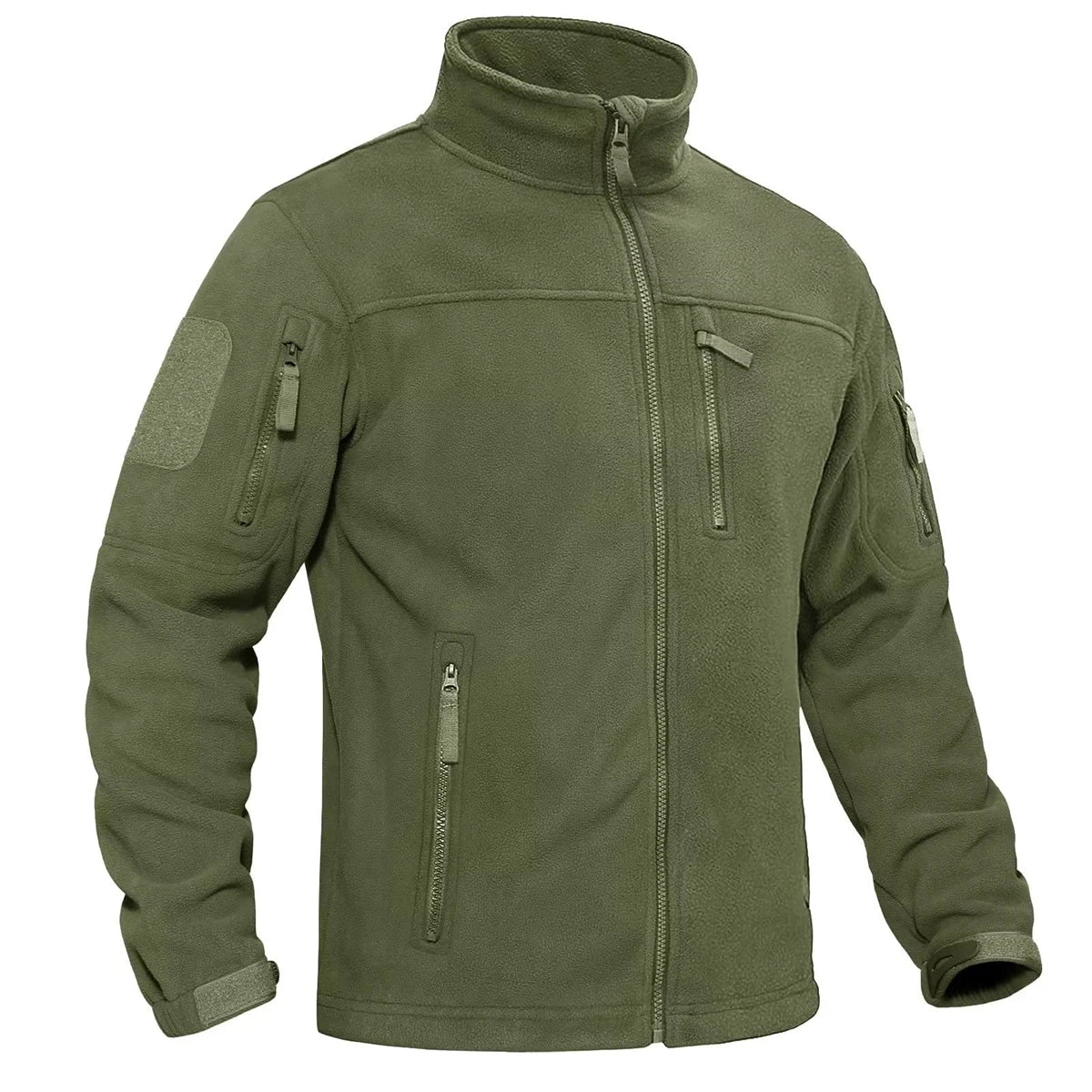 TACVASEN Men’s Windproof Fleece Jacket – Full Zip Coat with Multiple Pockets