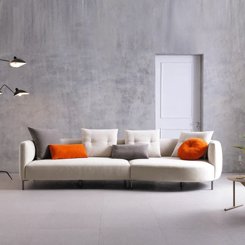 Nordic Minimalist Fabric Sofa – Modern Recliner & Lazy Lounge Comfort