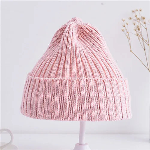 Baby Kids Ribbed Knitted Beanie - Windproof Soft Toddler Cap for 6M-4Y — view 15 of baby hats