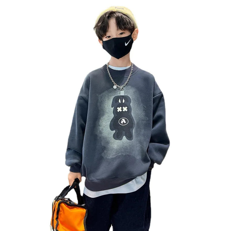 Boys Hoodies Sweatshirts Cotton Tops Outwear 2023 Cartoon Spring Autumn Windproof Kids School Children's Clothing