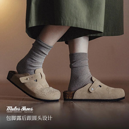 Designer-Look Mules — Breathable Half-Drag Thick-Sole Sneaker Mules — view 1 of sandals & slides
