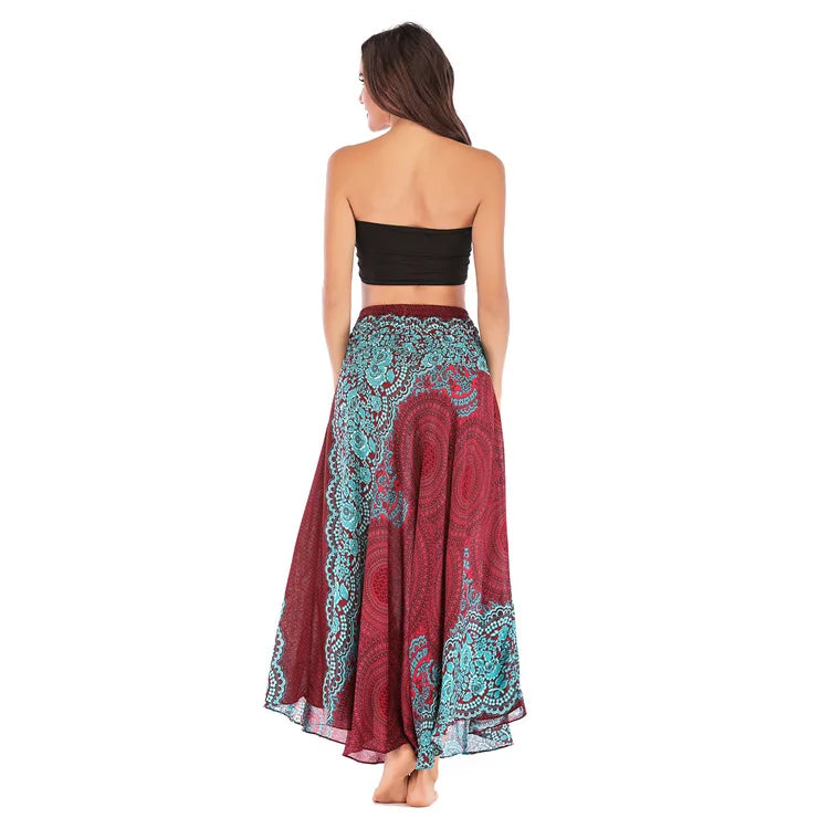 Sexy Woman Long Jupe Bohemian Boho Flowers Elastic Waist Faldas Fashion new
