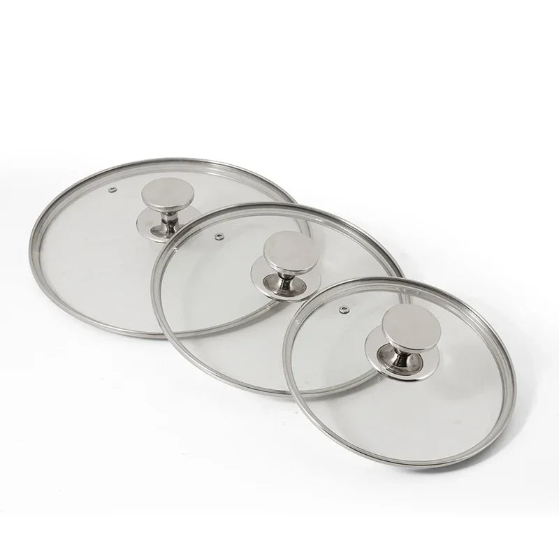 3-Piece HexClad Hybrid Cookware Set with Lids – Stainless Steel Non-Stick Wok & Kitchenware