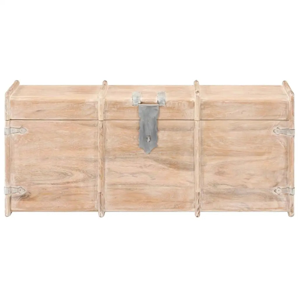 Solid Acacia Wood Storage Chest – 35.4"x15.7"x15.7" Durable & Stylish Organizer