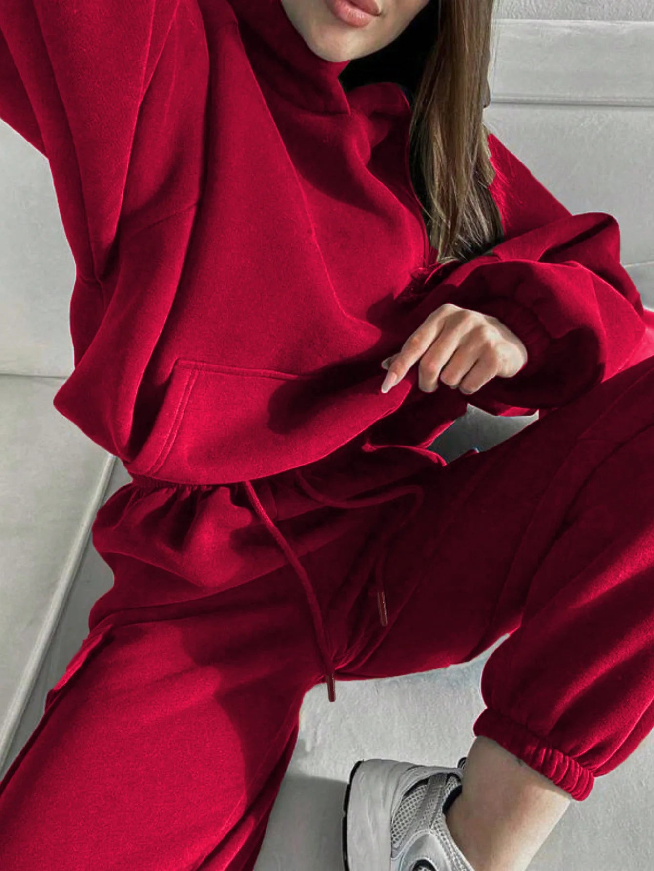 Women’s Zip-Up Hoodie Sweatsuit (Classic Cut) — Hoodie Jacket + Jogger Pants Tracksuit — view 9 of tracksuits