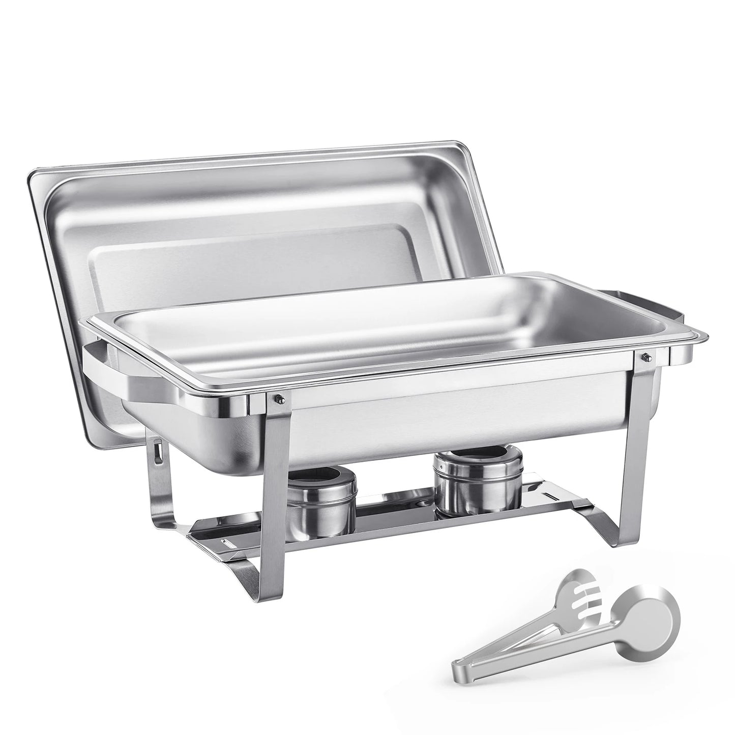 8 Qt Chafing Dish Buffet Set 4-Pack Stainless Steel Catering Food Warmer with Lid for Parties Events — view 8 of dining & tableware