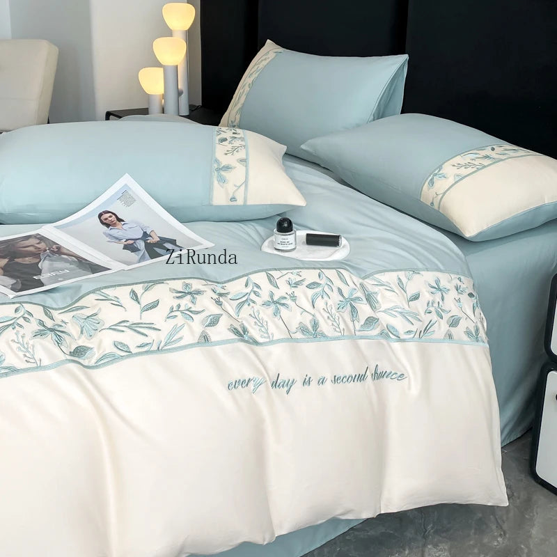 *Home textile four-piece set of pure cotton bedding light luxury style